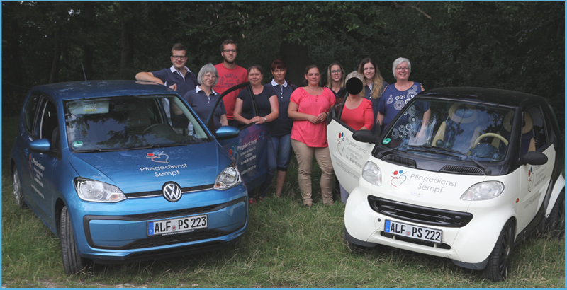 Das Team vom Pflegedienst Sempf in der Anfangszeit