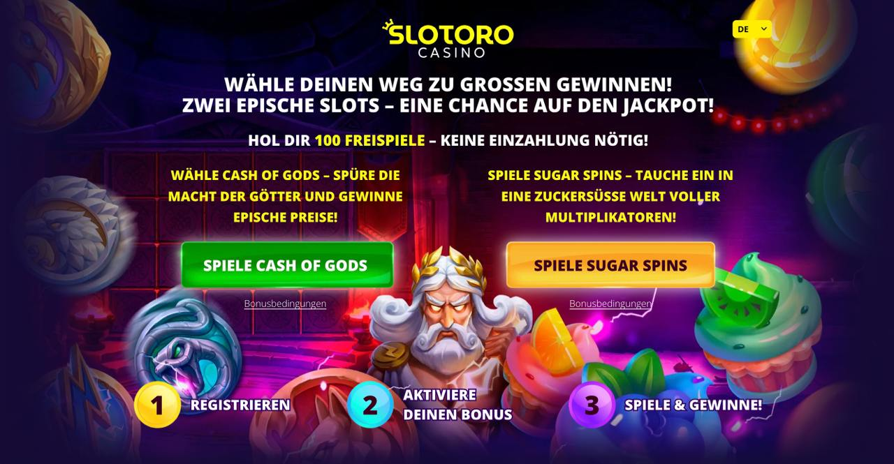 Slotoro Casino Screenshot
