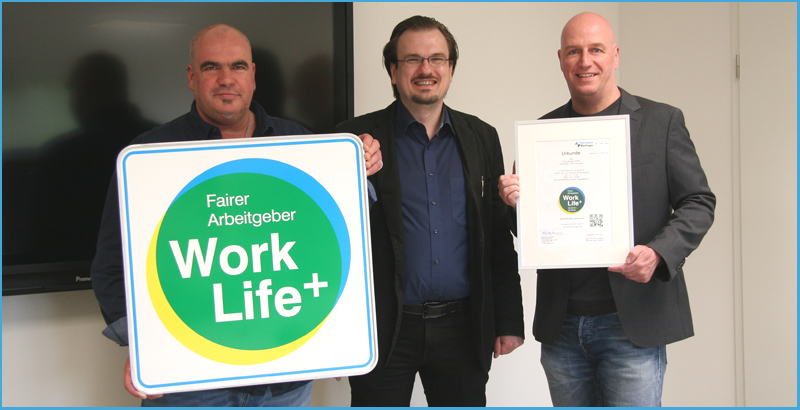 bei Sitron Sensor freut man sich über die erneute Auszeichnung mit dem Work Life Plus Arbeitgebersiegel