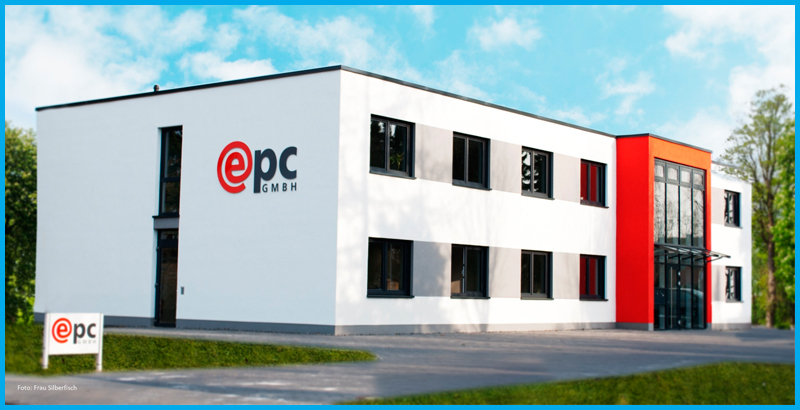 Die Firmenzentrale der epc GmbH in Nienburg - ein modernes Bürogebäude.